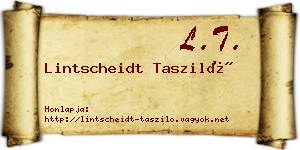 Lintscheidt Tasziló névjegykártya